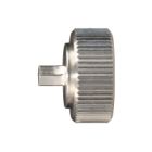 3mm Hex Key Knob, 14mm Diameter, Straight Knurl, Stainless Steel