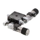 40X40mm EXC Bearing, Steel, XY-Axis Stage, Side Sub-Micron Worm-screw Micrometer, +/-6.5mm, M3 Threads