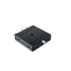 100X100mm Crossed-Roller Bearing, Aluminum, X-Axis Stage, Side Hex Screw, +/-12.5mm, M4 Threads, Right-handed