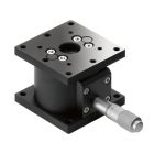 60X60mm EXC-Lager, Stahl, Z-Achse, (Horizontale Platform/Basis) Mitte Sub-Mikron Schneckenschraube Mikrometer, +/-5mm, M4 Gewinde