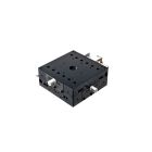 100X100mm Crossed-Roller Bearing, Aluminum, XY-Axis Stage, Side Hex Screw, +/-12.5mm, M4 Threads, Right-handed
