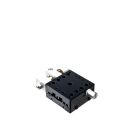 40X40mm Crossed-Roller Bearing, Aluminum, X-Axis Stage, Side Hex Screw, +/-6.5mm, 6-32 Threads, Right-handed