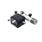 40X40mm Kreuzrollenlager, Aluminium, XY-Achse, Side Sub-Micron Worm-screw Mikrometer, +/-6.5mm, 6-32 Gewinde, Rechtshändig