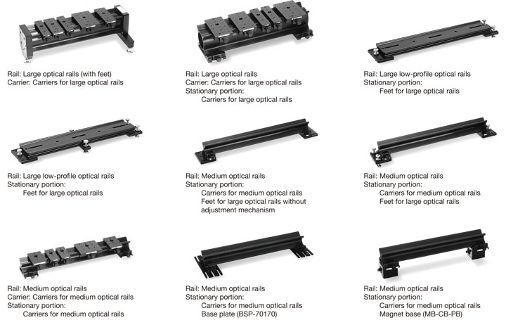 Examples of Optical Rail Assemblies