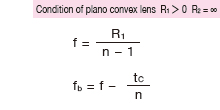 Focal length of plano convex lens